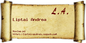 Liptai Andrea névjegykártya